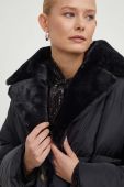 Пухова куртка Luisa Spagnoli жіноча колір чорний зимова oversize