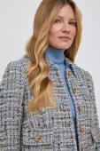 Піджак з домішкою вовни Luisa Spagnoli однобортний візерунок колір блакитний (3473942)