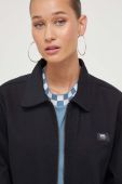 Бавовняна куртка Vans колір чорний перехідна