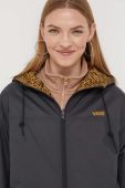 Двостороння куртка Vans жіноча колір чорний перехідна oversize