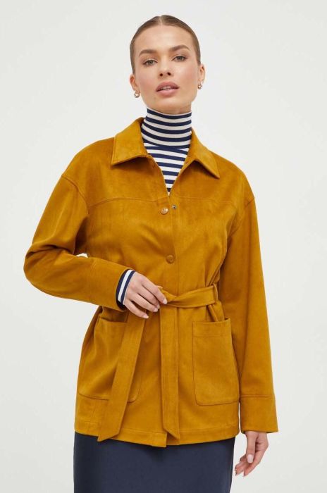 Куртка Max Mara Leisure жіноча колір жовтий перехідна