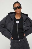 Джинсова куртка Moschino Jeans жіноча колір чорний перехідна