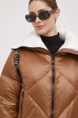 Пухова куртка Deha жіноча колір коричневий зимова (3629712)
