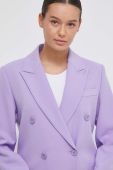 Піджак United Colors of Benetton колір фіолетовий двобортний однотонна