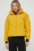 Пухова куртка United Colors of Benetton жіноча колір жовтий зимова oversize