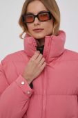 Пухова куртка United Colors of Benetton жіноча колір рожевий зимова oversize