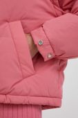 Пухова куртка United Colors of Benetton жіноча колір рожевий зимова oversize