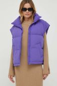 Пухова куртка United Colors of Benetton жіноча колір фіолетовий зимова oversize