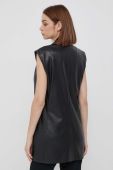 Безрукавка Sisley жіночий колір чорний перехідний