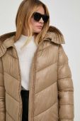 Куртка BOSS жіноча колір бежевий зимова