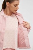 Куртка Guess жіноча колір рожевий зимова oversize