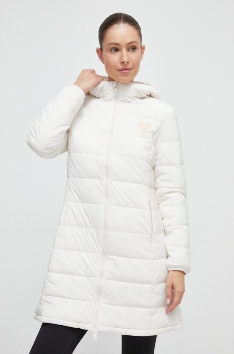 Куртка Guess жіноча колір бежевий зимова (3571479)