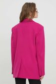 Піджак з домішкою вовни Moschino Jeans колір рожевий однобортний однотонна