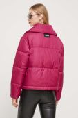 Куртка HUGO жіноча колір рожевий зимова oversize