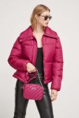 Куртка HUGO жіноча колір рожевий зимова oversize