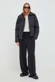 Куртка HUGO жіноча колір чорний зимова oversize