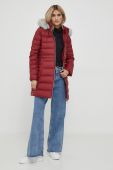 Пухова куртка Tommy Hilfiger жіноча колір бордовий зимова (3420434)