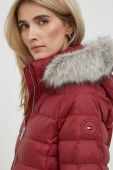 Пухова куртка Tommy Hilfiger жіноча колір бордовий зимова (3420434)