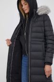 Пухова куртка Tommy Hilfiger жіноча колір чорний перехідна (3437814)