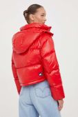 Пухова куртка Tommy Jeans жіноча колір червоний зимова (3504117)