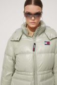 Пухова куртка Tommy Jeans жіноча колір зелений зимова (3574883)