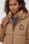 Пухова куртка Lauren Ralph Lauren жіноча колір бежевий зимова (3574907)