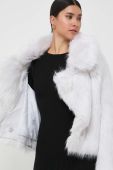 Куртка Patrizia Pepe жіноча колір білий перехідна oversize