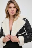 Куртка Patrizia Pepe жіноча колір чорний перехідна (3644925)