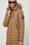 Куртка Superdry жіноча колір коричневий перехідна