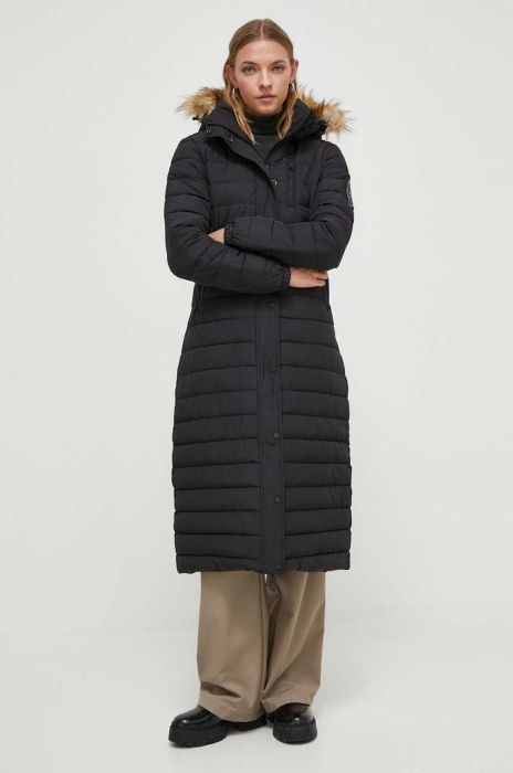Куртка Superdry жіноча колір чорний перехідна (3675949)