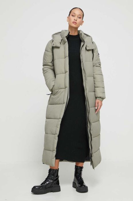 Куртка Superdry жіноча колір зелений зимова (3617844)