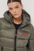 Куртка Superdry жіноча колір зелений зимова (3574943)