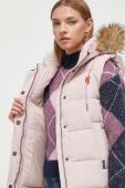Безрукавка Superdry жіночий колір рожевий зимовий