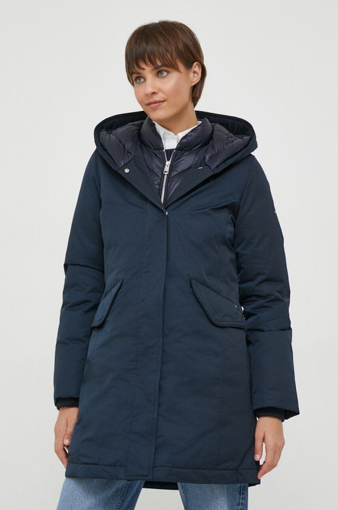 Куртка Tommy Hilfiger жіноча колір синій зимова (3673924)