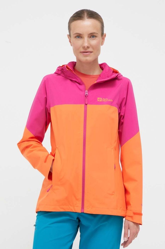 Куртка outdoor Jack Wolfskin Weiltal 2L колір помаранчевий