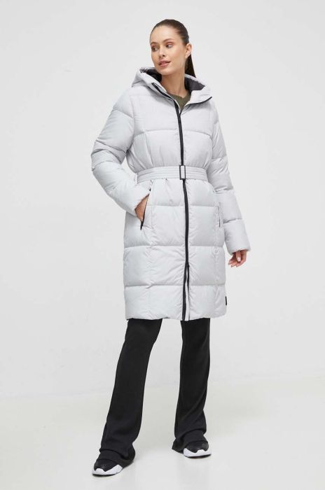 Пухова куртка Jack Wolfskin жіноча колір сірий зимова (3477480)