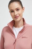 Спортивна кофта Jack Wolfskin Kolbenberg колір рожевий однотонна