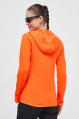 Спортивна кофта Jack Wolfskin Baiselberg колір помаранчевий з капюшоном однотонна