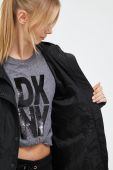 Куртка Dkny жіноча колір чорний перехідна (3446386)
