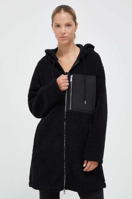 Куртка Dkny жіноча колір чорний перехідна oversize