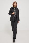 Куртка Barbour жіноча колір чорний перехідна (3609817)