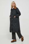 Куртка Barbour Marsett жіноча колір чорний перехідна oversize