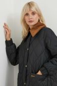 Куртка Barbour Marsett жіноча колір чорний перехідна oversize