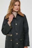 Куртка Barbour жіноча колір зелений перехідна oversize