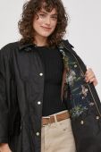 Пончо Barbour жіночий колір чорний перехідна oversize