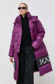 Пухова куртка Karl Lagerfeld жіноча колір фіолетовий зимова (3554207)