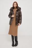 Пухова куртка Hetrego жіноча колір коричневий зимова (3575005)
