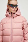 Спортивна пухова куртка Peak Performance Frost колір рожевий