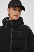 Двостороння пухова куртка Lacoste жіноча колір чорний зимова oversize