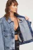 Джинсова куртка Moschino Jeans жіноча перехідна oversize колір блакитний (3641261)